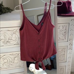 Tank Top with Front Tie Detail